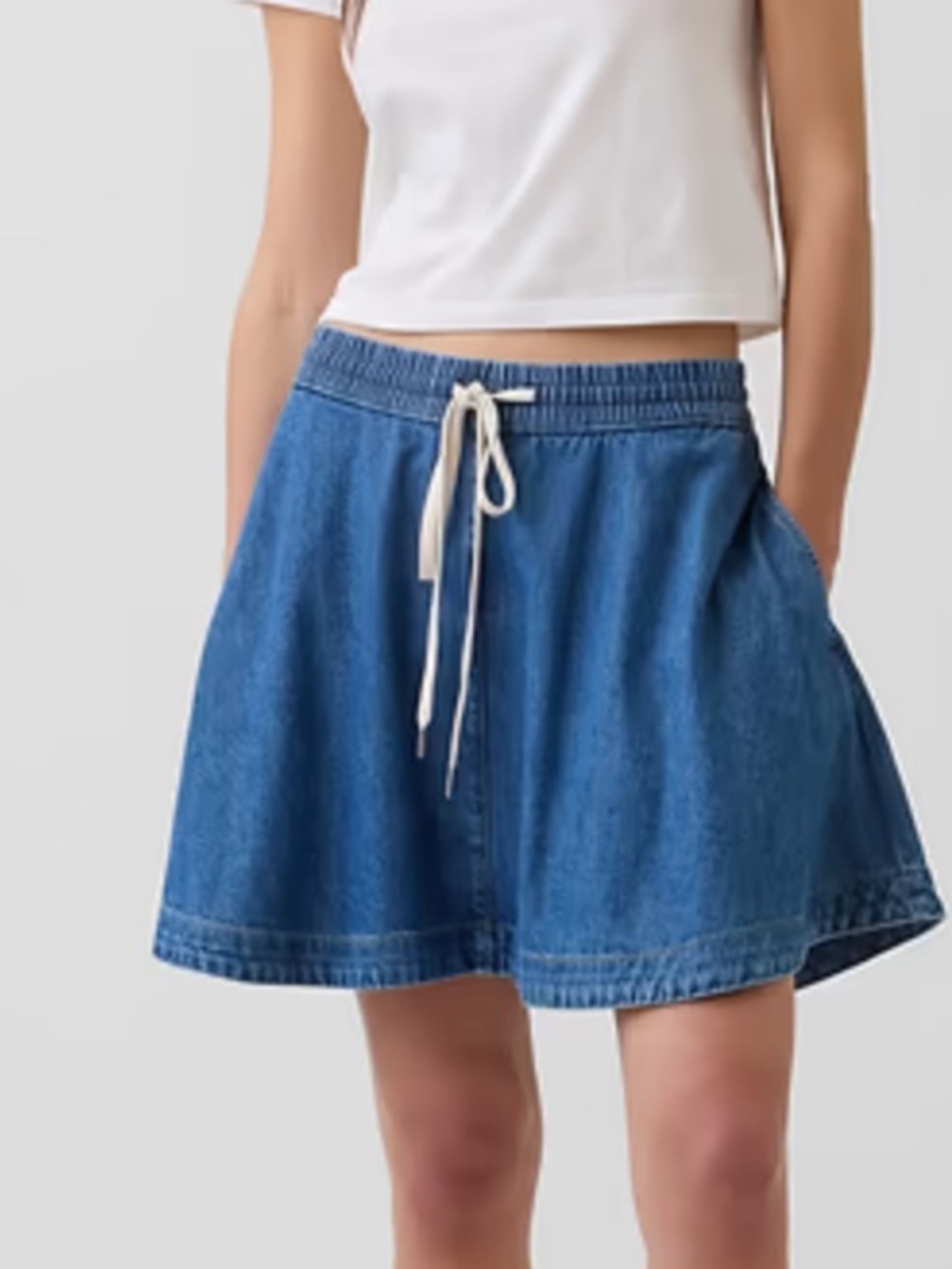 GAP Denim Ultrasoft Denim Easy Mini Skirt Plus Size XXL Tall